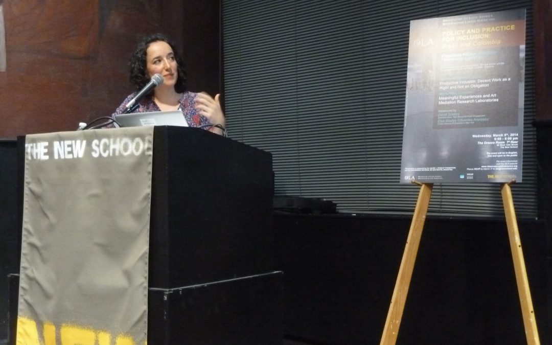 María Villa, 2013-2014 President Néstor Kirchner Fellow, successfully completed her two weeks stay in New York
