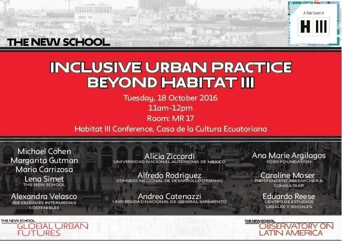 The New School at  UN Habitat III in Quito